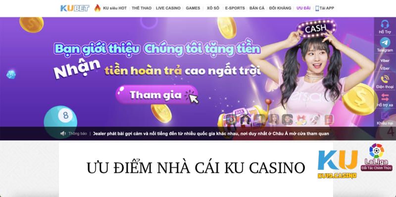 Ưu điểm của nhà cái Ku Casino - uy tín số 1 Châu Á